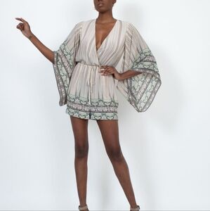 Printed Flowy Romper NWOT